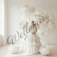 Аренда ростовых цветов из бумаги "Пионы белые White/Black"